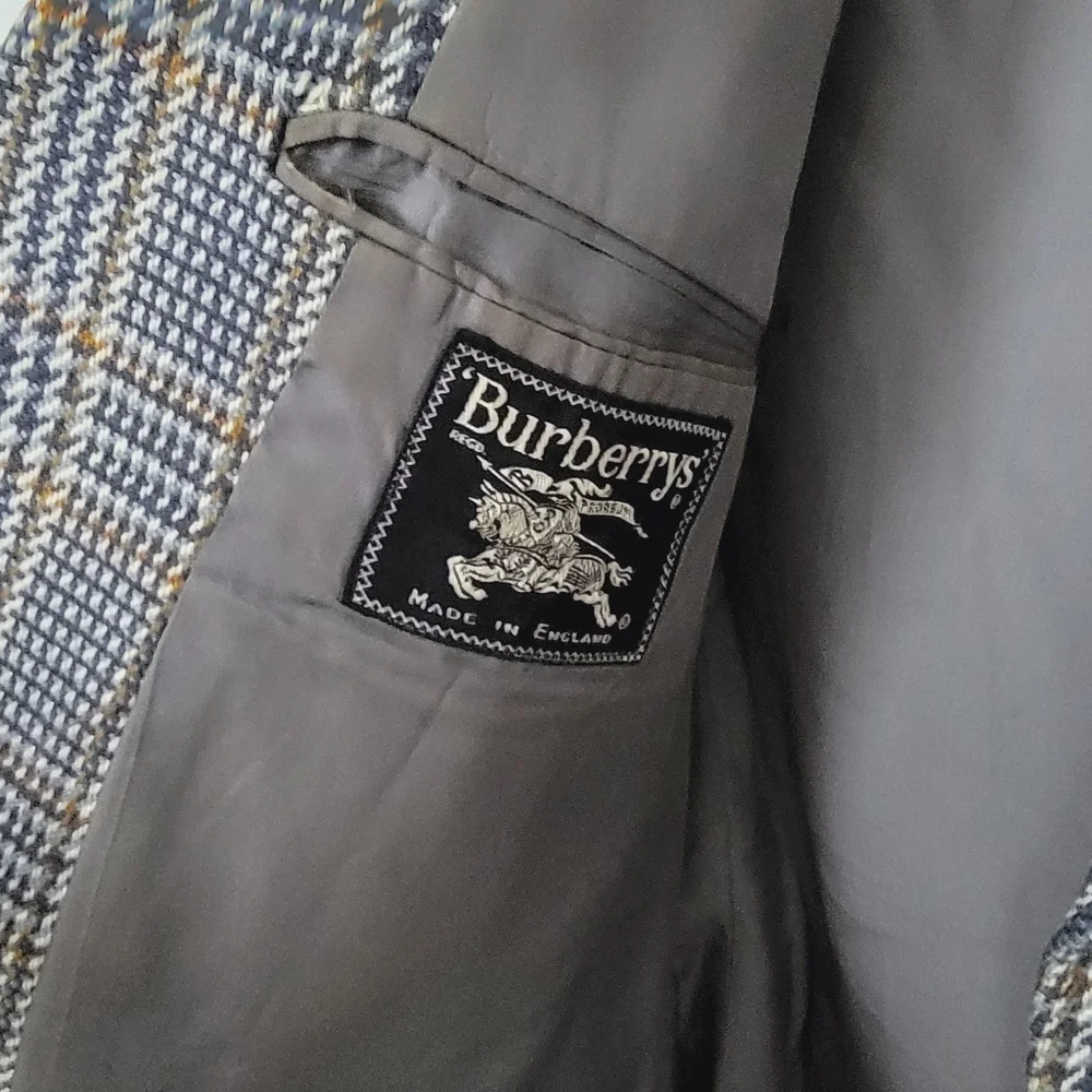 Burberrys' Cashmere Vintage Glen Plaid Men Jacket See Measurements